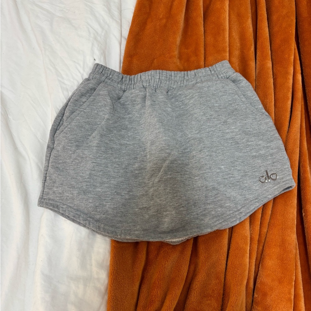 ALO Yoga Heather Gray Athletic Shorts